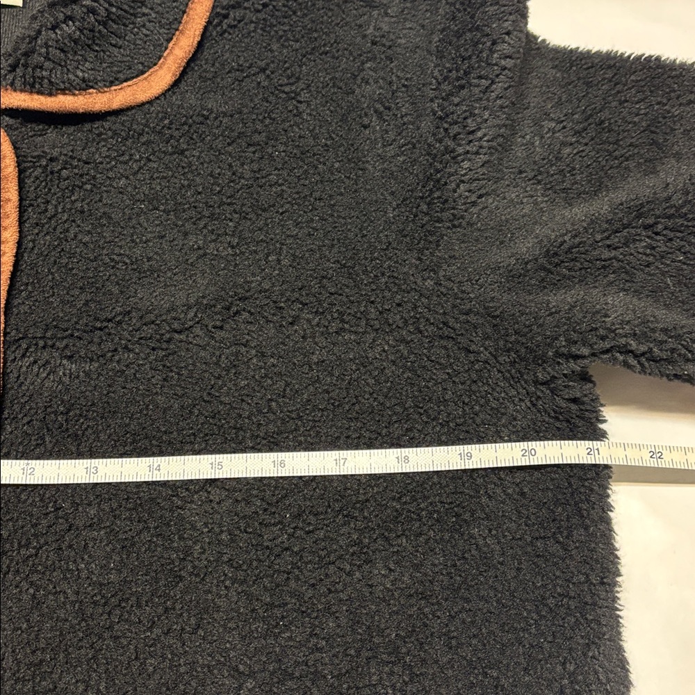 Orvis Toggle-Button Black Sherpa Fleece Jacket Size M - Picture 14 of 15